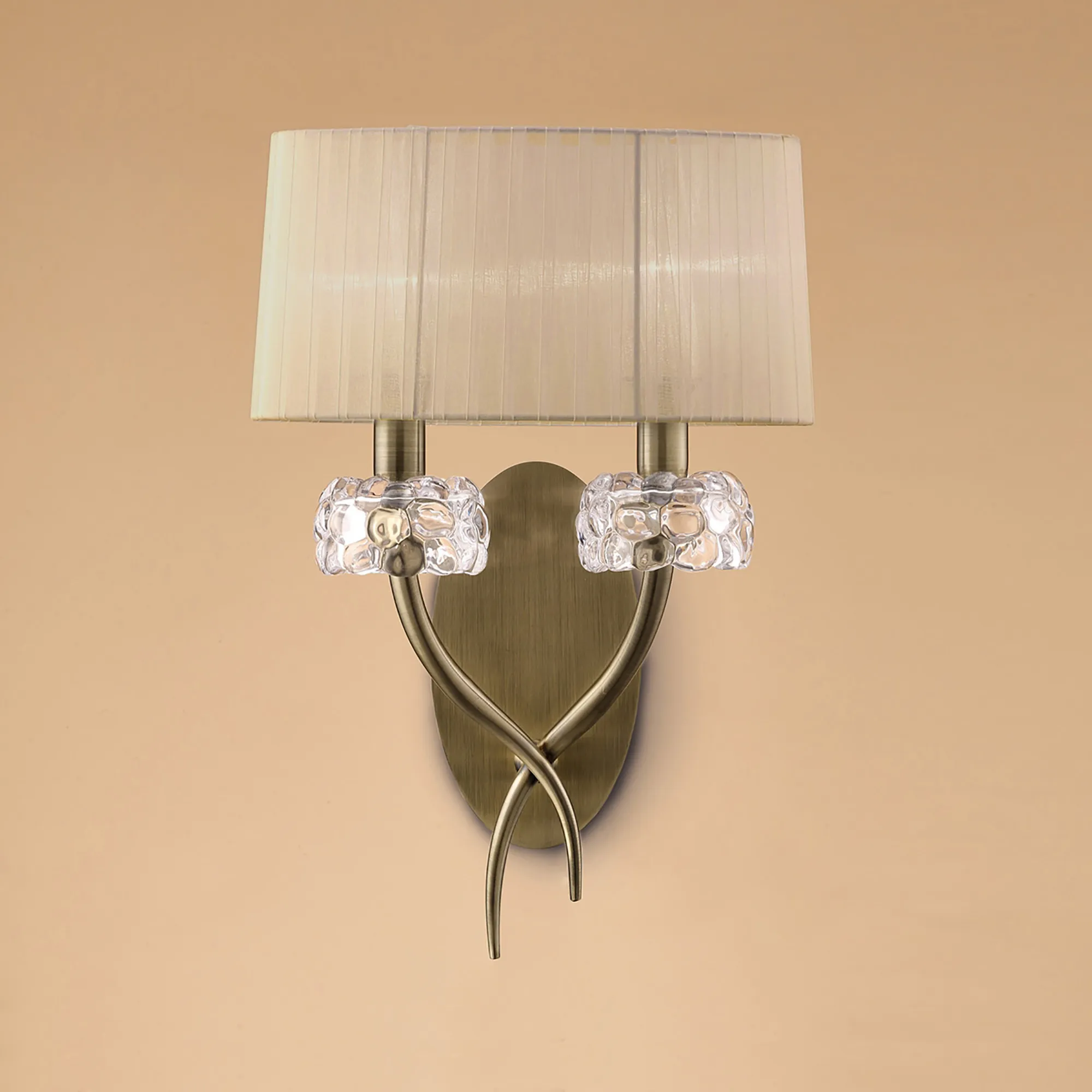 Loewe Antique Brass-Soft Bronze Wall Lights Mantra Armed Wall Lights